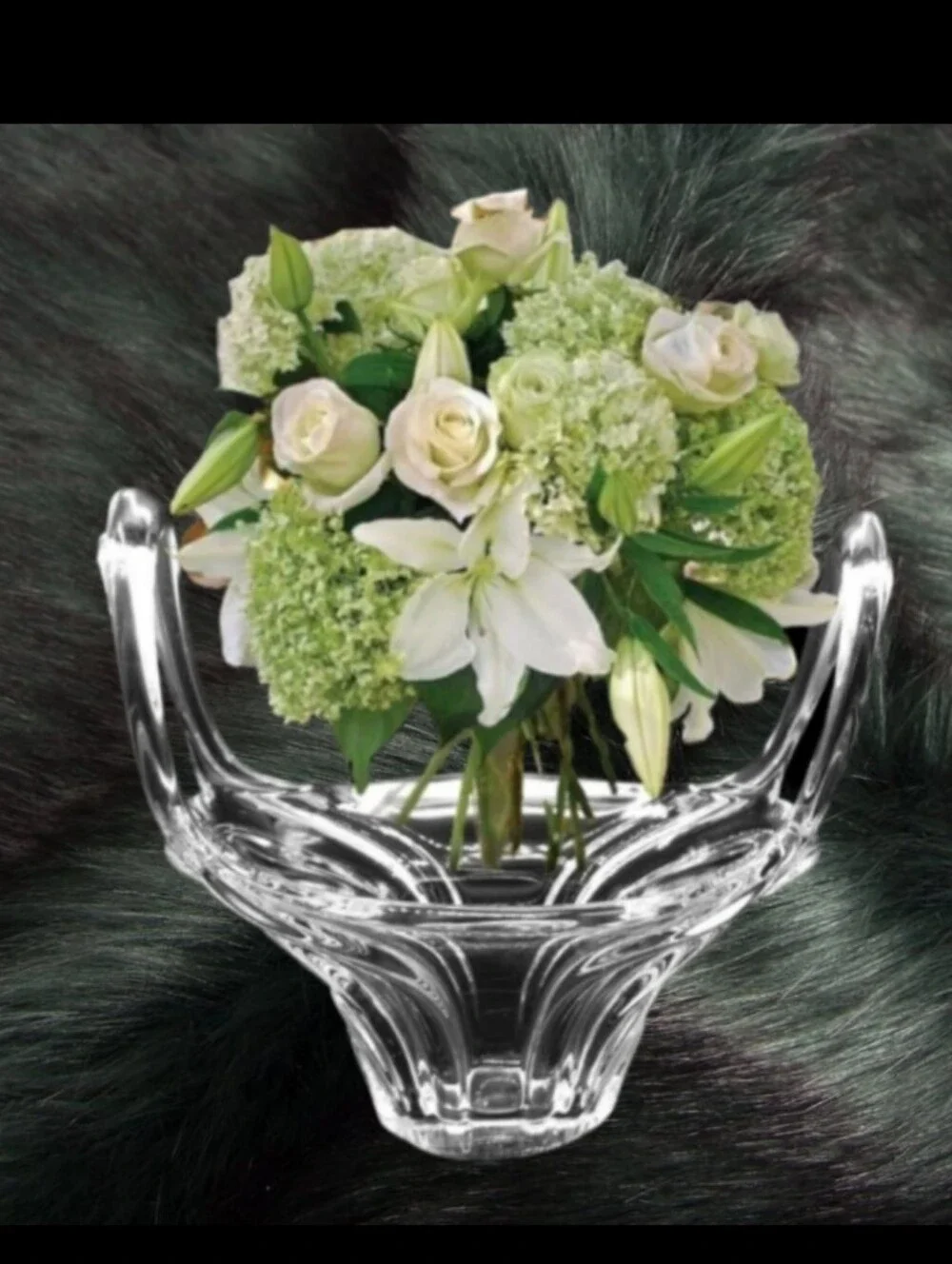 COFRAC ART VERRIER ~French Crystal Centerpiece Flower Arrangement Display 15 Lbs